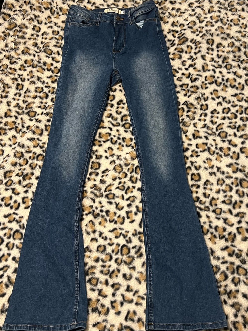 Dark Indigo Flare Jeans - Unbranded